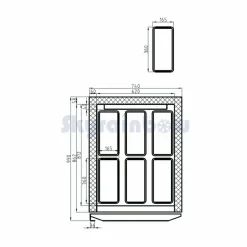 Skyrainbow Speiseeis-Lagertiefkühlschrank Edelstahl 733 Liter, 54x5L