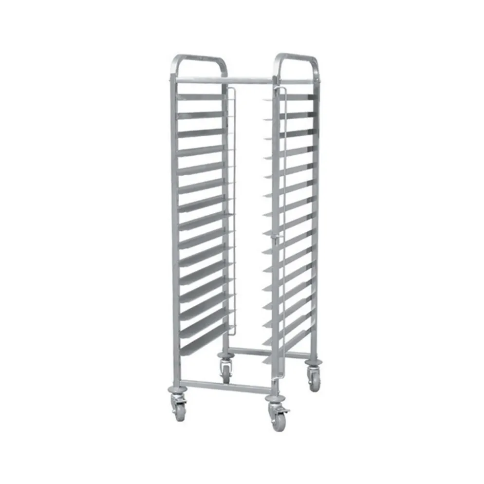 Skyrainbow Tablettwagen GN 1/1, 15 Einschübe, Edelstahl