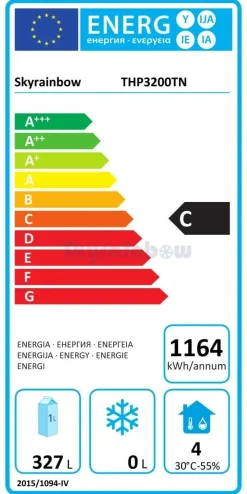 Skyrainbow Umluft-Kühltisch 6 Schubladen mit Aufkantung, Breite 1795x700 mm