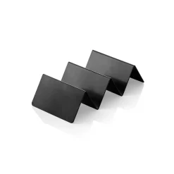 Snackpresenter mit 2 Ablagen, 21 x 10 x 5 cm, schwarz, Edelstahl