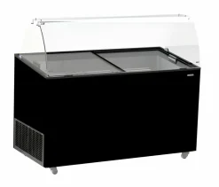 Speise-Eisvitrine Tenerife schwarz 10x 5 L Behälter
