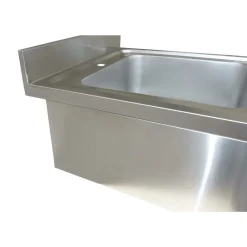 Spülcenter Edelstahl 1 Becken rechts, Abtropffläche links, Breite 1400 mm