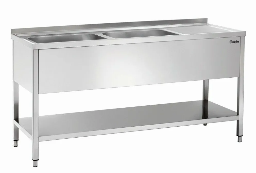 Spüle 700, B 1600, 2 Becken LI,1600x700x850 mm