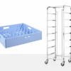 Spülkorb Transportwagen für 7x 500x500mm