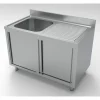 Spülschrank mit Schiebetüren, 1 Becken Links, 1200x700x850mm