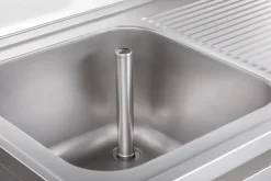 Spülschrank mit Schiebetüren B 120cm - Becken links