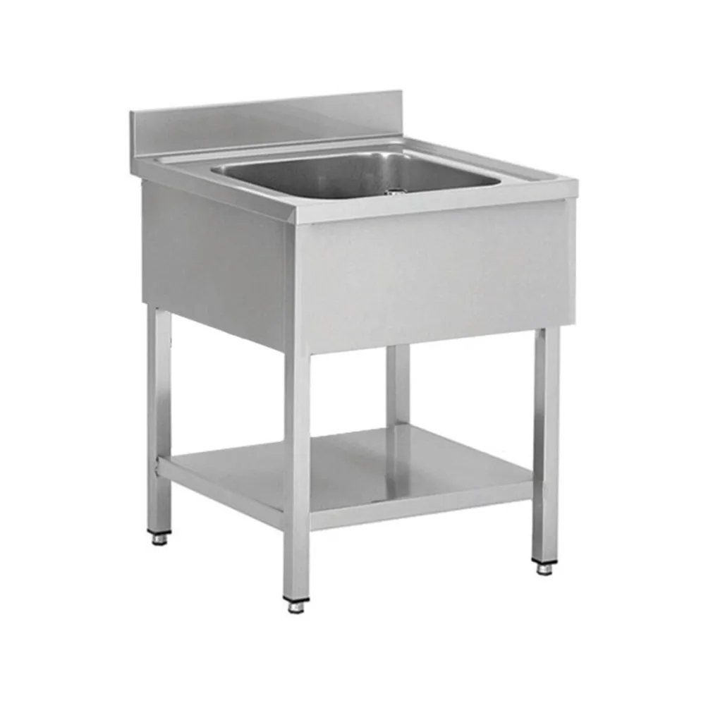 Spültisch 1 Becken, mit Aufkantung, Breite 600 mm