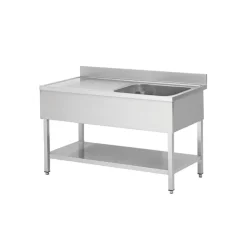Spültisch 1 Becken rechts, mit Aufkantung, Breite 1000 mm