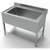 Spültisch Edelstahl 1200 mm mit 1 grossen Becken, 700 mm tief
