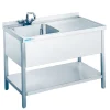 Spültisch mit 1 Becken Links, Unterbau offen, 1200x700x850/900mm