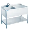 Spültisch mit 1 Becken Links, Unterbau offen, 1200x600x850/900mm