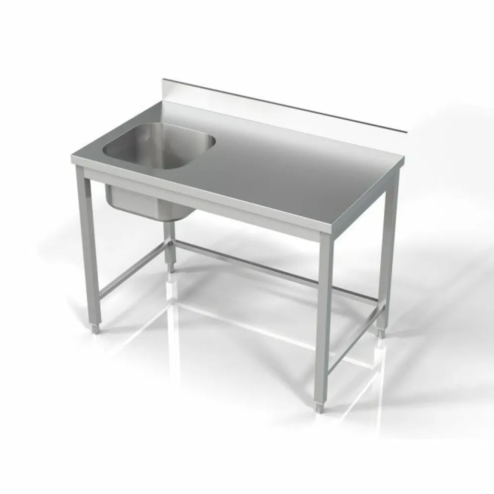 Spültisch 700 Serie, 1 Becken links, 1200x700x850 mm, Edelstahl