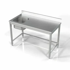 Spültisch 700 Serie, 1 Becken links, 1400x700x850 mm, Edelstahl