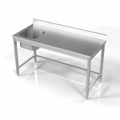 Spültisch 700 Serie, 1 Becken links, 1600x700x850 mm, Edelstahl