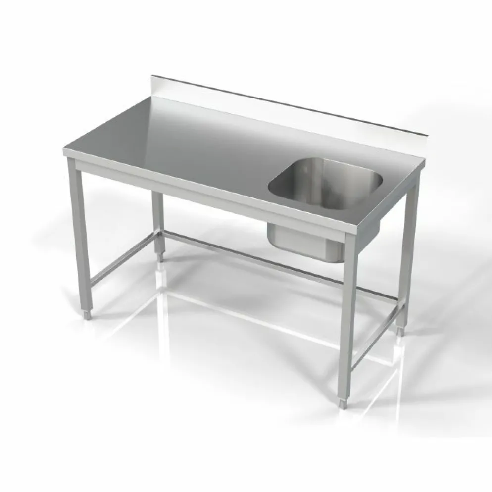 Spültisch 700 Serie, 1 Becken rechts, 1400x700x850 mm, Edelstahl