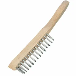 Stahlbürste mit Holzgriff