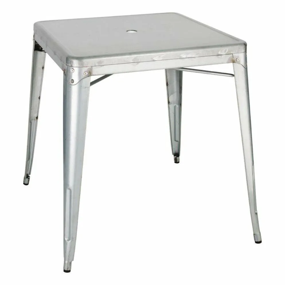 Stahltisch Holli Bistro-S silber, 66,8x76,5cm