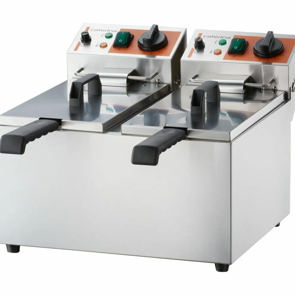 STALGAST Caterina Doppel-Fritteuse, 2x 5 L, 415x430x315 mm, 2x 2 kW 230 V