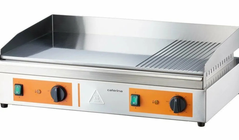 STALGAST Caterina Griddleplatte 720x460x240 mm, 2/3 glatt und 1/3 gerillt