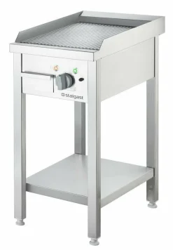 STALGAST Elektro-Griddleplatte - gerillt,400x700x850 mm, 400 V, 4,05 kW