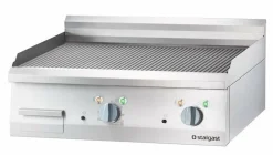 STALGAST Elektro-Griddleplatte, 800x700 mm, gerillte Grillfläche, 400V, 8,1 kW