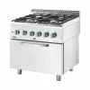 STALGAST Gasherd ECO 4-Brenner (2x3,5 + 2x5 kW), Elektro-Heißluftofen (600x400mm, GN 1/1)