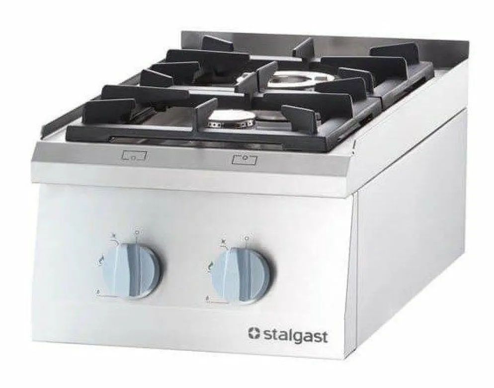 STALGAST Gas-Kochfeld mit 2 Brennern (3,5 + 7), 400mm