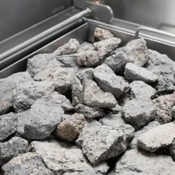 STALGAST Lavastein-Grill mit S-Rost für Fisch und Meeresfrüchte, Breite 400 mm