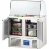 STALGAST Saladette mit Glasaufsatz, 2-türig, 10x GN 1/4