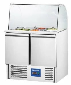 STALGAST Saladette mit Glasaufsatz, 2-türig, 10x GN 1/4