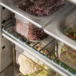 STALGAST Saladette mit Glasaufsatz, 2-türig, 10x GN 1/4
