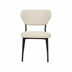Stapelstuhl Davi mit Bezug Beige, stapelbar