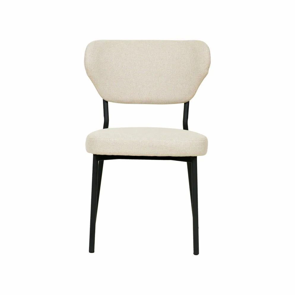 Stapelstuhl Davi mit Bezug Beige, stapelbar
