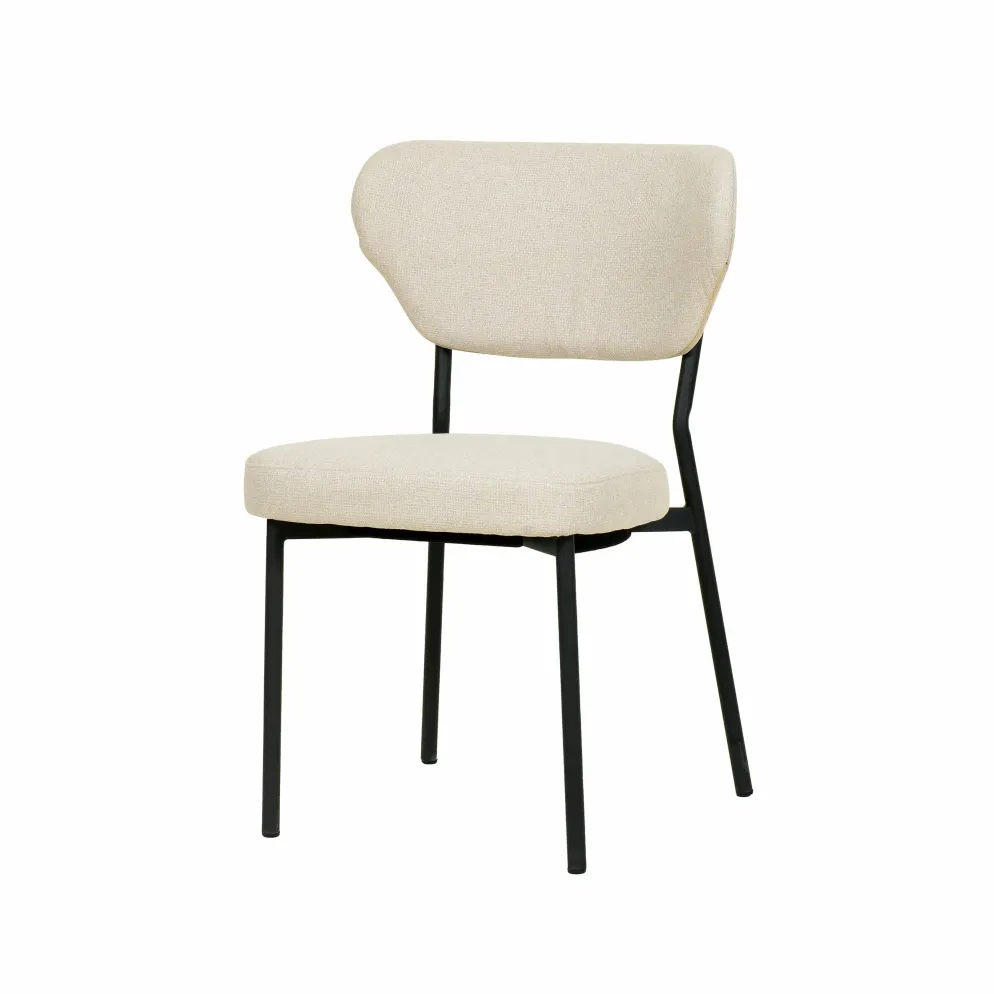 Stapelstuhl Davi mit Bezug Beige, stapelbar