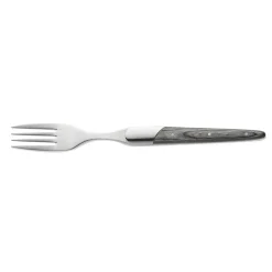 Steakgabel Set CARLOS, mit grauem Pakkaholzgriff, 22,5 cm, Set á 6 Stück, Klingenstahl 420, Holz