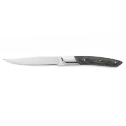 Steakmesser Set CARLOS, mit grauem Pakkaholzgriff, 24 cm, Set á 6 Stück, Klingenstahl 420, Holz