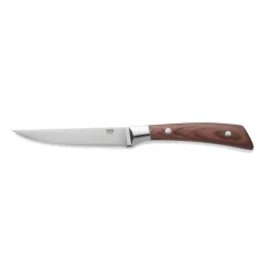 Steakmesser Set CARLOS, mit rotem Pakkaholzgriff, 24 cm, Set á 6 Stück, Klingenstahl 420, Holz