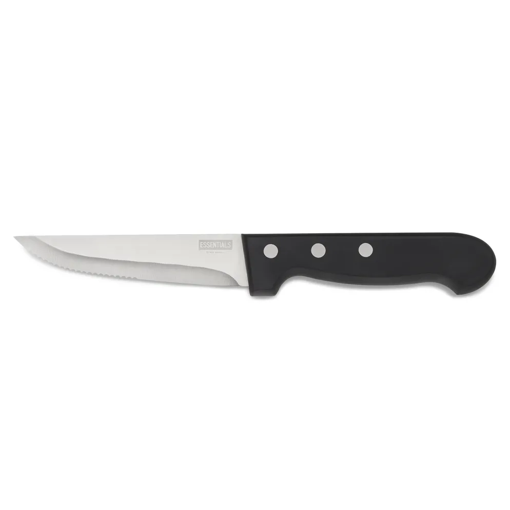Steakmesser Set, mit ABS Kunststoffgriff, 25 cm, Set á 6 Stück, ABS Kunststoff, Chromstahl 13/0
