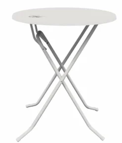 Stehtisch Buffettisch rund klappbar weiss, Ø-70cm