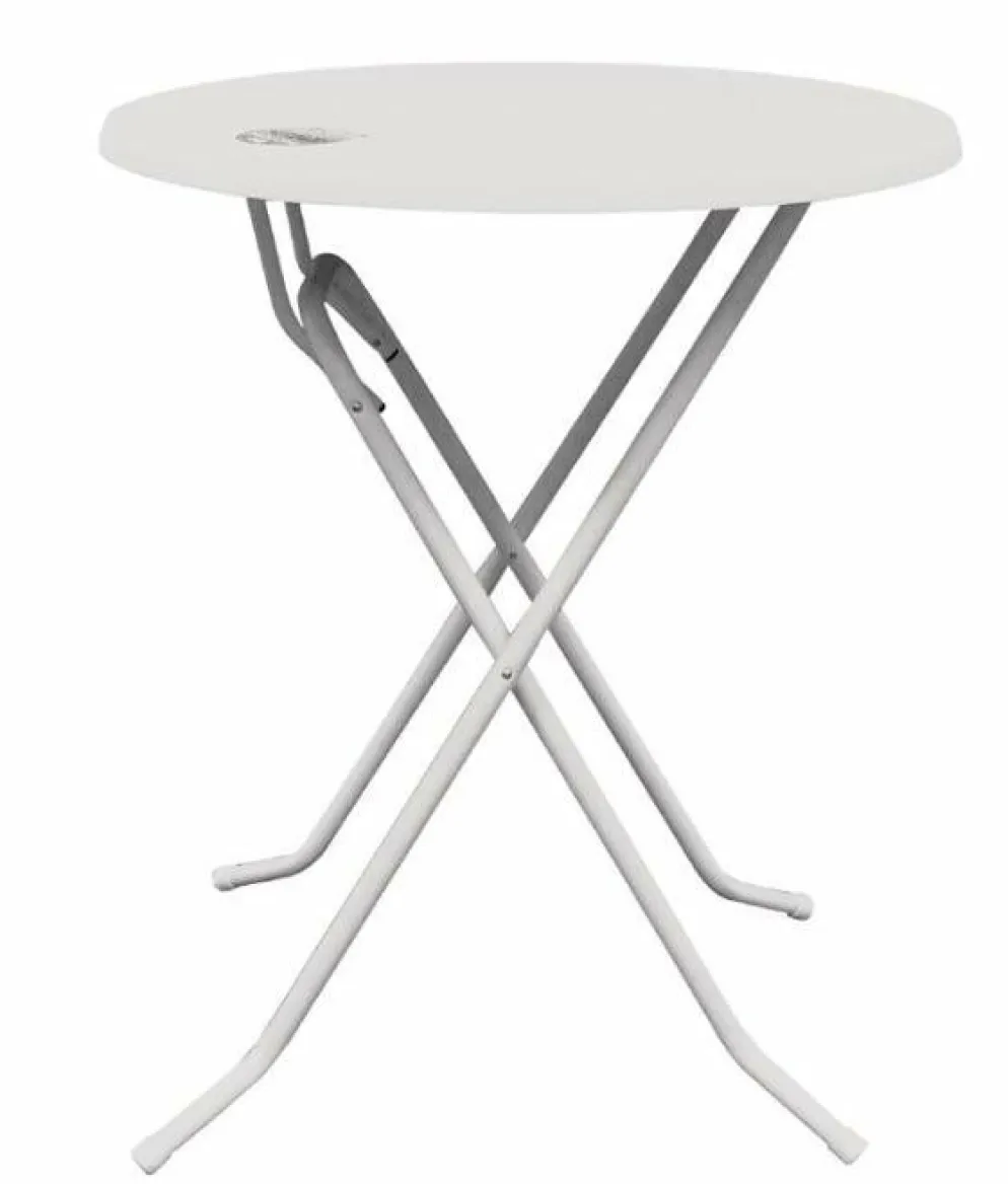 Stehtisch Buffettisch rund klappbar weiss, Ø-70cm