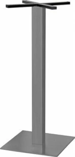Stehtischgestell Edelstahl, flache Ausführung, Fuß: 45x45 cm, Höhe: 108 cm