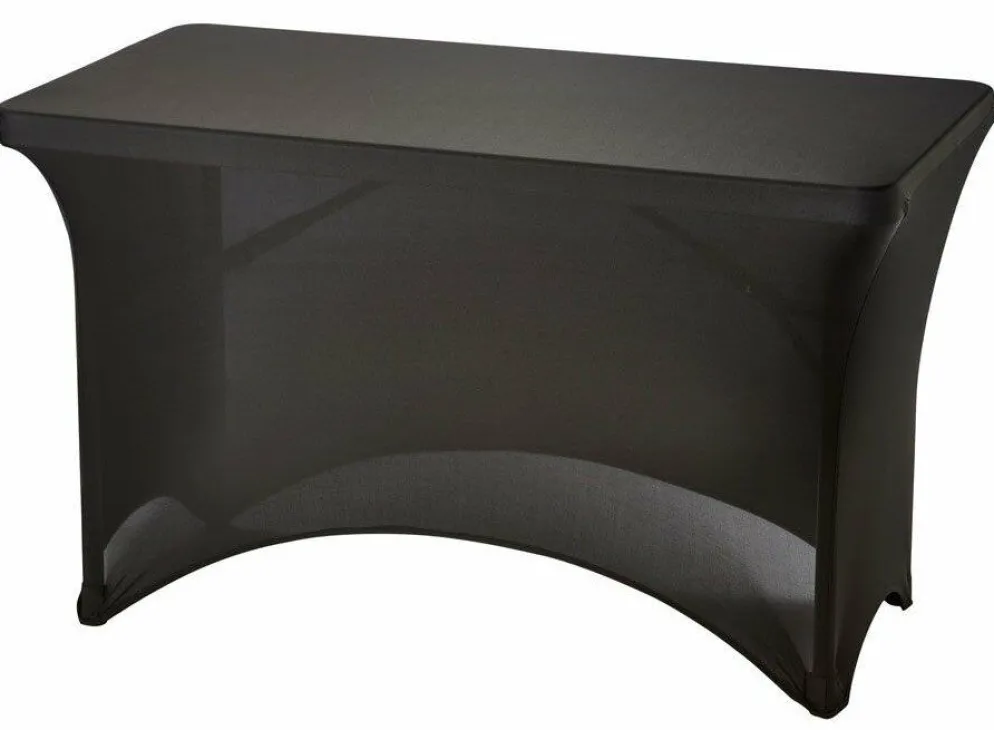 Stretchhusse für Bankett Buffettische mit ca. 1220x610x740 mm, schwarz
