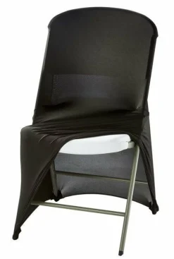 Stretchhusse für Bankett Buffet-Klappstuhl, schwarz