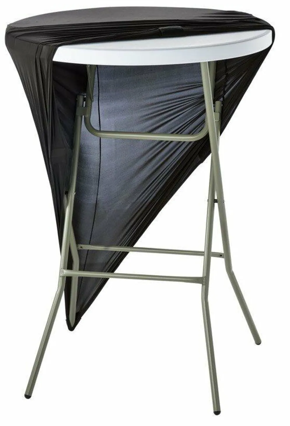 Stretchhusse für Bankett Buffettische von ca. Ø 800mm, schwarz