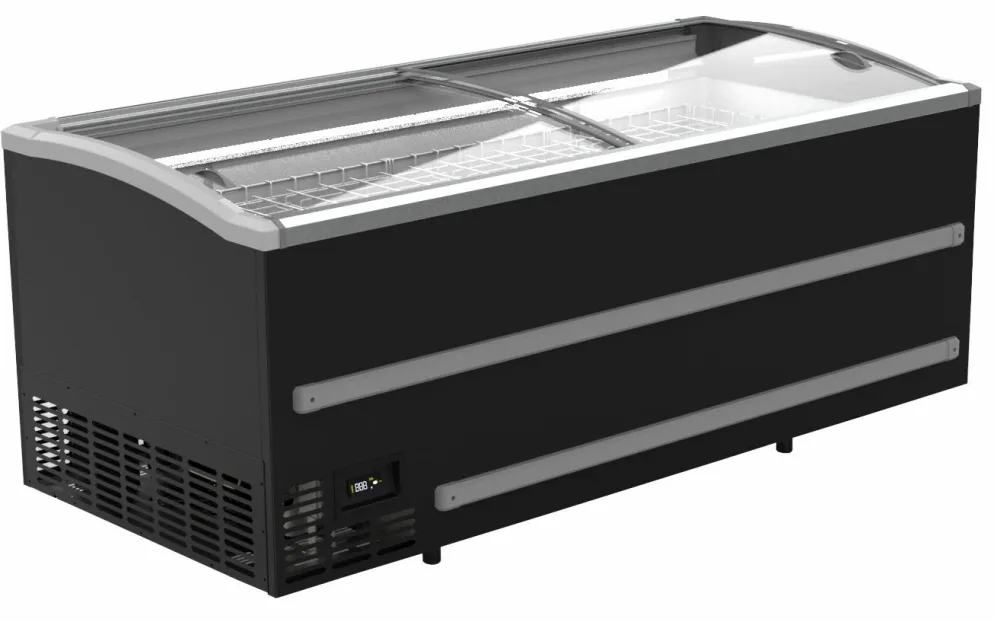 SUPERMARKT Tiefkühltruhe CS Schwarz,1136L, Breite 2124mm