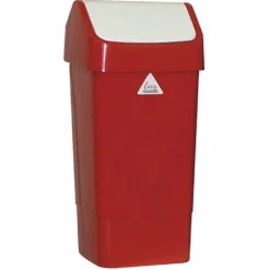 SYR Abfalleimer mit Schwingdeckel rot 50L