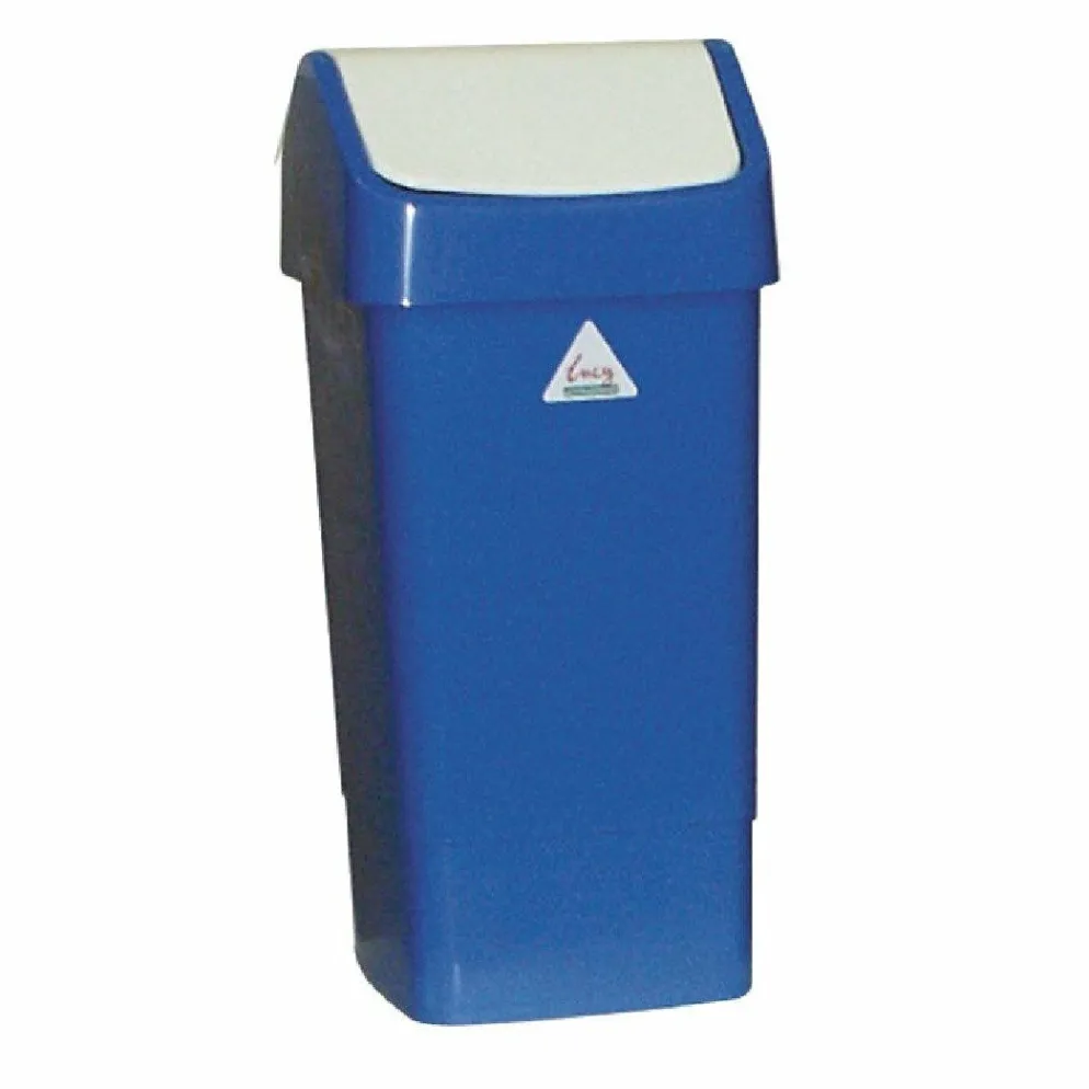 SYR Abfalleimer mit Schwingdeckel blau 50L