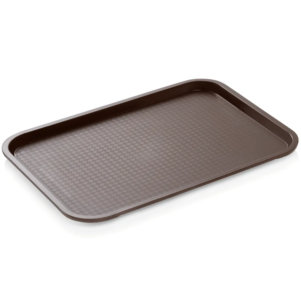 Tablett FAST FOOD, 35 x 27 x 2 cm, braun, Polypropylen