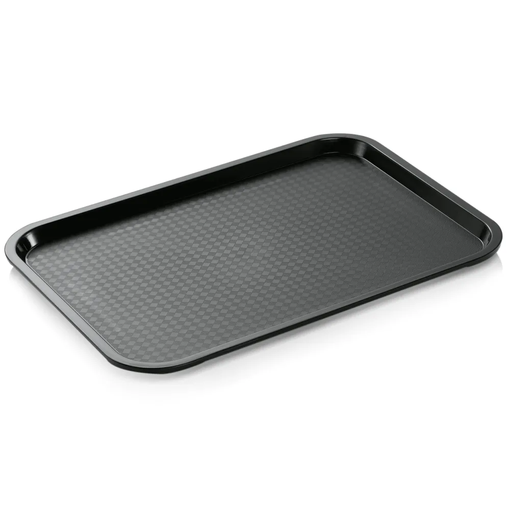 Tablett FAST FOOD, 41,5 x 31 x 2 cm, schwarz, Polypropylen