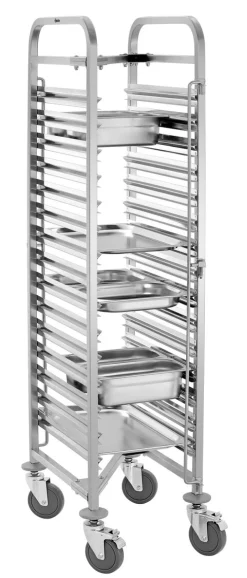 Tablettwagen Regalwagen 15GN1/1, 15 Einschübe für GN Behälter